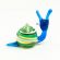 Glass Color Snail in Glass Figurines Insects category