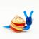 Glass Red Snail in Glass Figurines Insects category