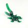 Green Crocodile Glass Figure in Glass Figurines Reptiles category