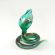 Glass Green Snake in Glass Figurines Reptiles category