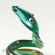 Glass Green Snake in Glass Figurines Reptiles category