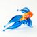 Little Glass Fish Figure in Glass Figurines Sea Life Creatures category