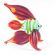 Green-Red Glass Fish Figure in Glass Figurines Sea Life Creatures category