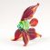 Green-Red Glass Fish Figure in Glass Figurines Sea Life Creatures category