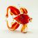 Fish Figurine Red in Glass Figurines Sea Life Creatures category