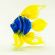 Glass Blue Fish Figurine in Glass Figurines Sea Life Creatures category