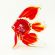 Glass Red Fin Fish Figure in Glass Figurines Sea Life Creatures category