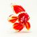 Glass Red Fin Fish Figure in Glass Figurines Sea Life Creatures category