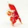 Glass Red Fin Fish Figure in Glass Figurines Sea Life Creatures category
