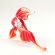 Glass Red Fish Figure in Glass Figurines Sea Life Creatures category