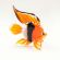 Glass Golden Fish Figure in Glass Figurines Sea Life Creatures category