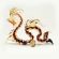 Brown Glass Dragon Figurine in Glass Figurines Wild  Animals category