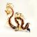 Brown Glass Dragon Figurine in Glass Figurines Wild  Animals category