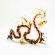 Brown Glass Dragon Figurine in Glass Figurines Wild  Animals category