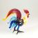 Glass Fighting Red Rooster in Glass Figurines Birds category