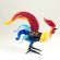 Glass Fighting Red Rooster in Glass Figurines Birds category