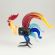 Glass Fighting Red Rooster in Glass Figurines Birds category
