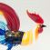 Glass Fighting Red Rooster in Glass Figurines Birds category