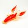 Glass Red Crayfish in Glass Figurines Sea Life Creatures category
