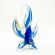 Blue Glass Fish Figurine in Glass Figurines Sea Life Creatures category