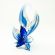 Blue Glass Fish Figurine in Glass Figurines Sea Life Creatures category