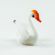 White Swan Mini Figurine in Glass Figurines Miniature Figurines category