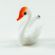 White Swan Mini Figurine in Glass Figurines Miniature Figurines category