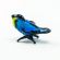 Little Blue Tomtit Bird in Glass Figurines Miniature Figurines category
