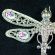 Finift White Brooch Large  Dragonfly in Finift Jewelry Brooches category