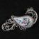 Enamel Brooch Firebird Lilac in Finift Jewelry Brooches category