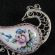 Enamel Brooch Firebird Lilac in Finift Jewelry Brooches category