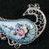 Enamel Brooch Firebird Blue in Finift Jewelry Brooches category