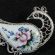 Enamel Brooch Firebird White in Finift Jewelry Brooches category