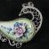 Enamel Brooch Firebird Green in Finift Jewelry Brooches category