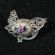 Enamel Brooch Bird Beige in Finift Jewelry Brooches category