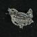 Enamel Brooch Bird Beige in Finift Jewelry Brooches category