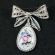Finift Brooch Bow White in Finift Jewelry Brooches category