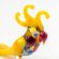 Yellow Glass Parrot in Glass Figurines Birds category