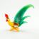 Glass Green Rooster in Glass Figurines Birds category