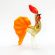 Glass Red Rooster in Glass Figurines Birds category