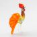 Glass Red Rooster in Glass Figurines Birds category