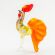 Glass Red Rooster in Glass Figurines Birds category
