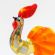 Glass Red Rooster in Glass Figurines Birds category
