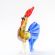 Glass Blue Rooster Figurine in Glass Figurines Birds category