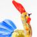 Glass Blue Rooster Figurine in Glass Figurines Birds category