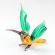 Green Hummingbird in Glass Figurines Birds category