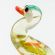 Glass Little Duck in Glass Figurines Birds category
