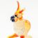 Glass Beige Parrot in Glass Figurines Birds category