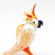 Glass Beige Parrot in Glass Figurines Birds category