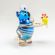 Cat Pirate with Bird in Glass Figurines Cats category